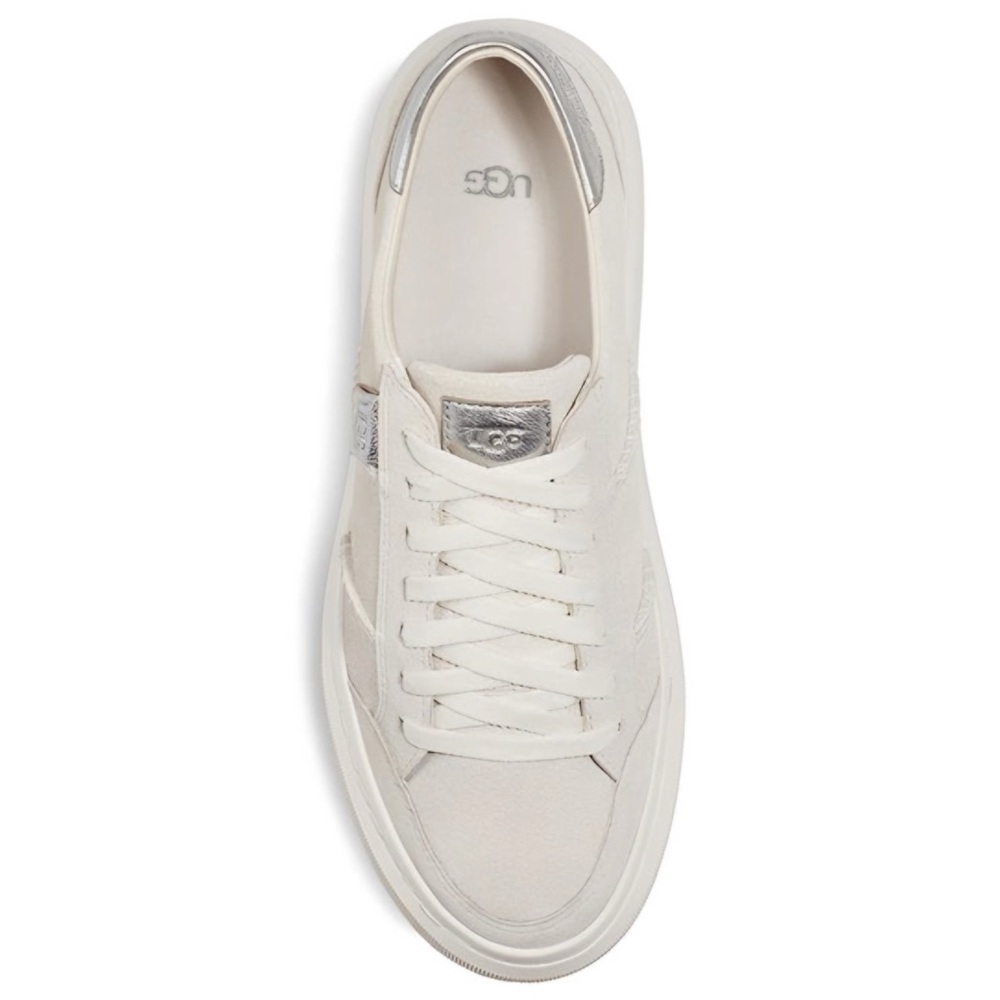 UGG Alameda Lace-up Sneaker In White/ Silver